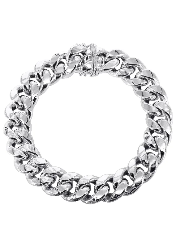 Sparkle For Less – Shop Our Limited-Time Jewelry Deals Semi Solid Mens Miami Cuban Link Bracelet 10K White Gold Sparkle For Less – Shop Our Limited-Time Jewelry Deals Semi Solid Mens Miami Cuban Link Bracelet 10K White Gold