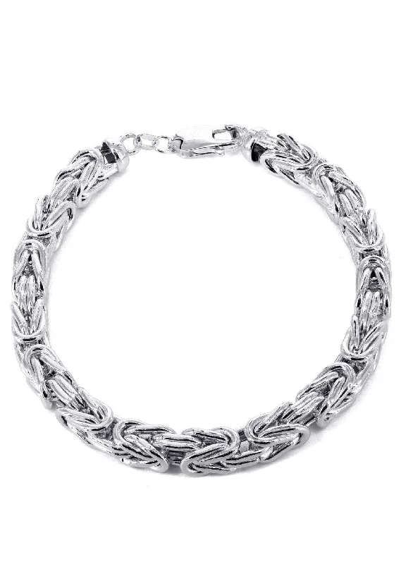 Shop High-Quality Jewelry At Jaw-Dropping Discounts Italian Mens Byzantine Bracelet 10K White Gold Shop High-Quality Jewelry At Jaw-Dropping Discounts Italian Mens Byzantine Bracelet 10K White Gold