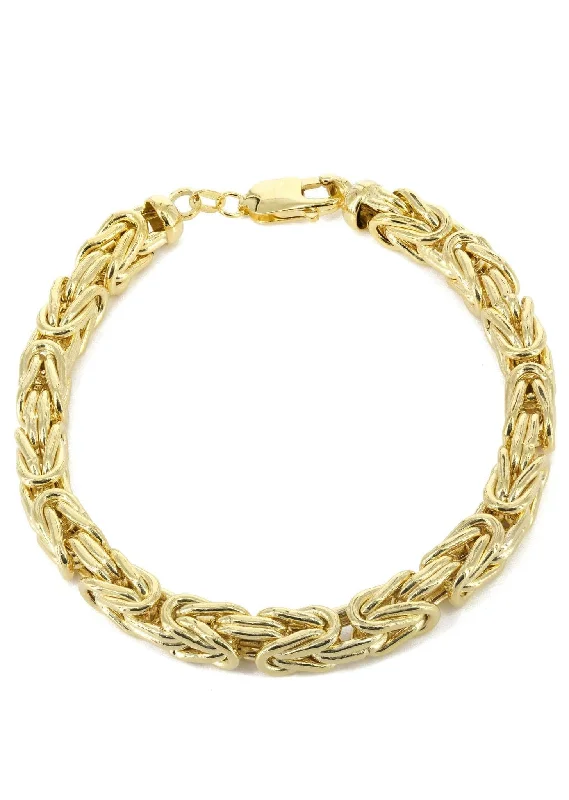 Affordable Elegance – Special Jewelry Sale Now Live Italian Mens Semi Solid Byzantine Bracelet 10K/14K Yellow Gold Affordable Elegance – Special Jewelry Sale Now Live Italian Mens Semi Solid Byzantine Bracelet 10K/14K Yellow Gold
