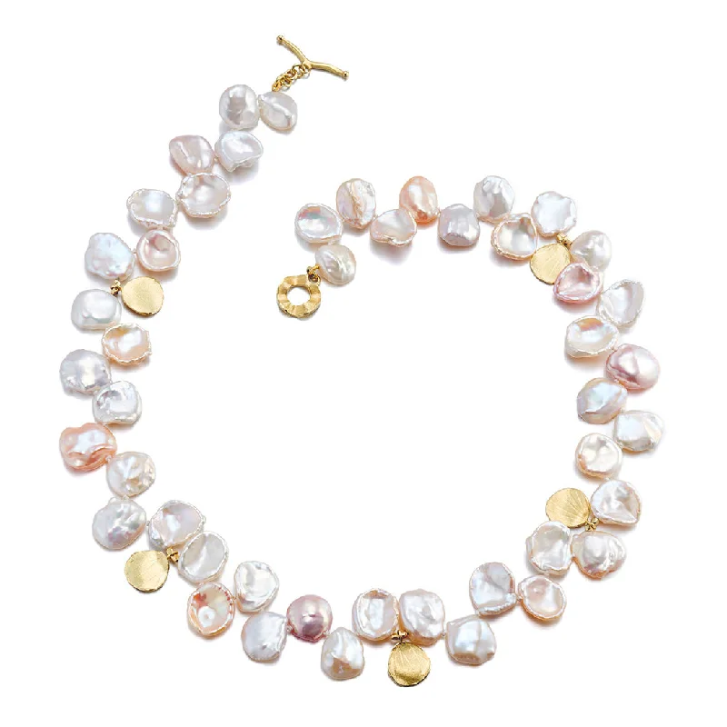 Shop Stylish Jewelry Now And Save Big Pastel Pearl & Hydrangea Petal Necklace