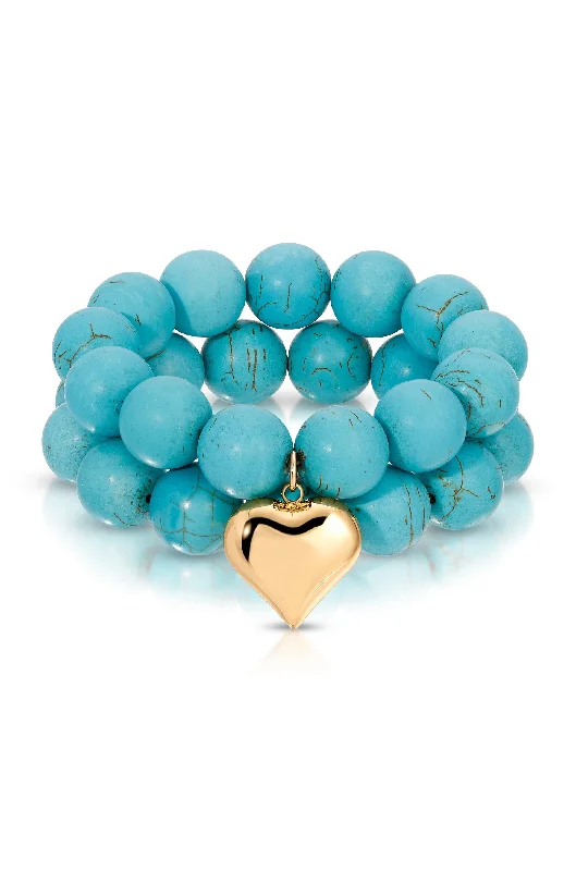 Make Your Outfit Shine With Discounted Jewelry Luck and Love Turquoise Bracelet Set
