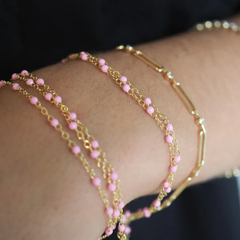 Sparkle For Less – Shop Our Limited-Time Jewelry Deals CLARA ENAMEL PINK ANKLET