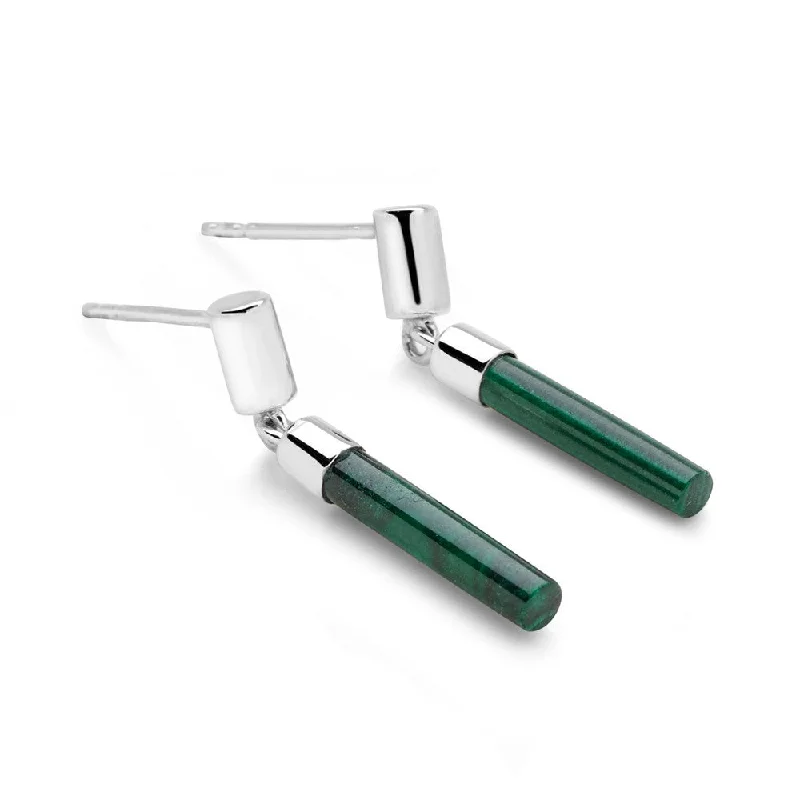 Seasonal Jewelry Sale – Upgrade Your Collection Malachite Pillar Earrings