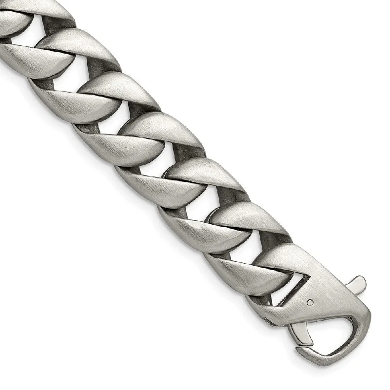 Must-Have Jewelry Pieces At Reduced Prices Men's 15mm Stainless Steel Brushed Curb Chain Bracelet, 8.5 Inch Must-Have Jewelry Pieces At Reduced Prices Men's 15mm Stainless Steel Brushed Curb Chain Bracelet, 8.5 Inch