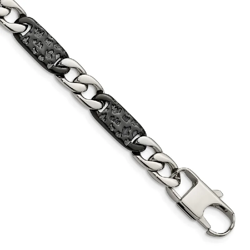 Elegant Jewelry, Exclusive Prices – Shop Now Men's 9mm Stainless Steel Two Tone Link Chain Bracelet, 8.5 Inch Elegant Jewelry, Exclusive Prices – Shop Now Men's 9mm Stainless Steel Two Tone Link Chain Bracelet, 8.5 Inch