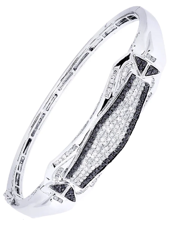 Mens Diamond Bangle White Gold| 1.66 Carats| 31.51 Grams