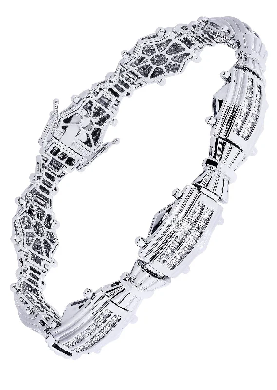 Mens Diamond Bracelet White Gold| 1.92 Carats| 31.79 Grams