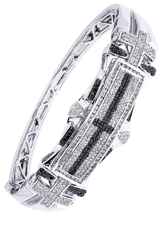 Mens Diamond Bangle White Gold| 1.92 Carats| 40.36 Grams