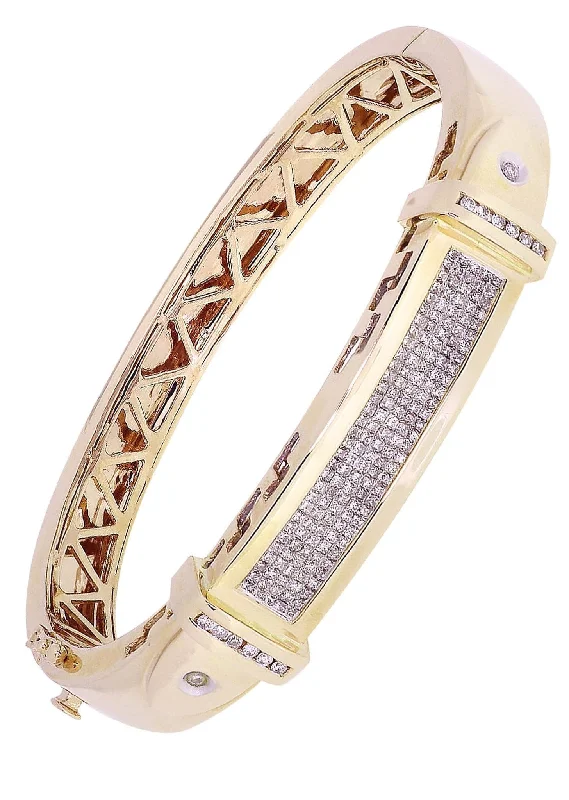 The Ultimate Jewelry Sale – Exclusive Styles At Great Prices Mens Diamond Bangle Yellow Gold| 1.95 Carats| 46.44 Grams The Ultimate Jewelry Sale – Exclusive Styles At Great Prices Mens Diamond Bangle Yellow Gold| 1.95 Carats| 46.44 Grams
