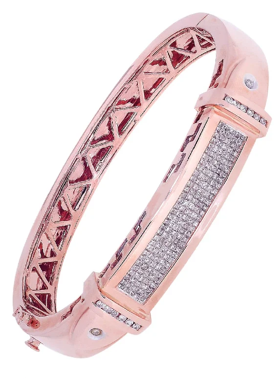 Timeless Jewelry, Timeless Savings – Don't Wait Mens Diamond Bangle Rose Gold| 1.95 Carats| 47.2 Grams Timeless Jewelry, Timeless Savings – Don't Wait Mens Diamond Bangle Rose Gold| 1.95 Carats| 47.2 Grams