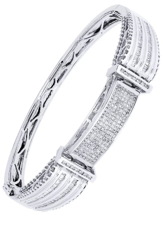 Jewelry Clearance Event – Stock Up Before It's Over Mens Diamond Bangle White Gold| 2.16 Carats| 34.79 Grams Jewelry Clearance Event – Stock Up Before It's Over Mens Diamond Bangle White Gold| 2.16 Carats| 34.79 Grams
