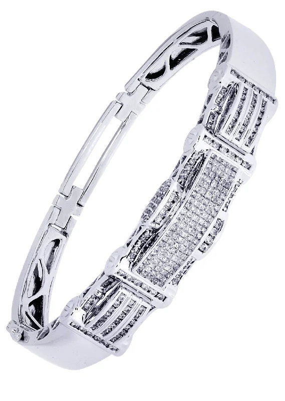 Shop Modern Jewelry Collections With Exclusive Discounts Mens Diamond Bangle White Gold| 2.25 Carats| 38.43 Grams Shop Modern Jewelry Collections With Exclusive Discounts Mens Diamond Bangle White Gold| 2.25 Carats| 38.43 Grams