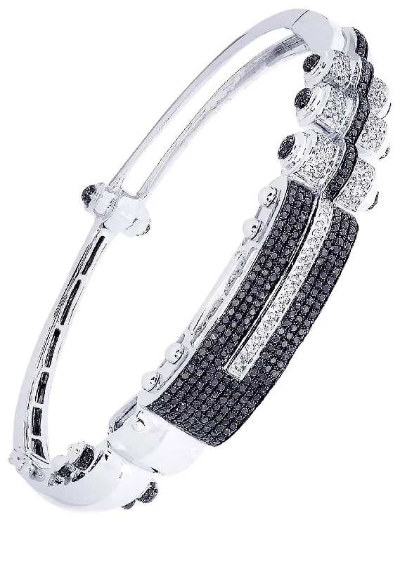 Mens Diamond Bangle White Gold| 2.39 Carats| 36.3 Grams