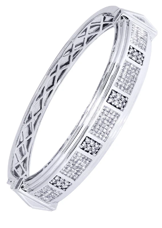 Unmissable Jewelry Discounts – Elevate Your Look For Less Mens Diamond Bangle White Gold| 2.8 Carats| 42.64 Grams Unmissable Jewelry Discounts – Elevate Your Look For Less Mens Diamond Bangle White Gold| 2.8 Carats| 42.64 Grams