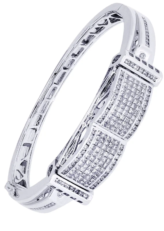 Affordable Glamour – Premium Jewelry For Less Mens Diamond Bangle White Gold| 3.41 Carats| 42.94 Grams Affordable Glamour – Premium Jewelry For Less Mens Diamond Bangle White Gold| 3.41 Carats| 42.94 Grams