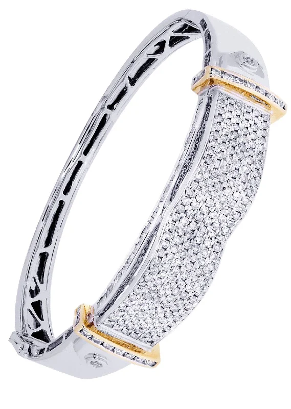 Jewelry Flash Sale – Stylish Designs At Unbeatable Rates Mens Diamond Bangle White Gold| 3.45 Carats| 30.81 Grams