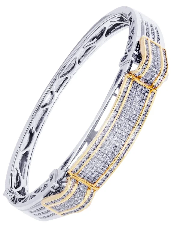 Get The Sparkle You Love At Prices You Adore Mens Diamond Bangle White Gold| 3.99 Carats| 38.41 Grams Get The Sparkle You Love At Prices You Adore Mens Diamond Bangle White Gold| 3.99 Carats| 38.41 Grams
