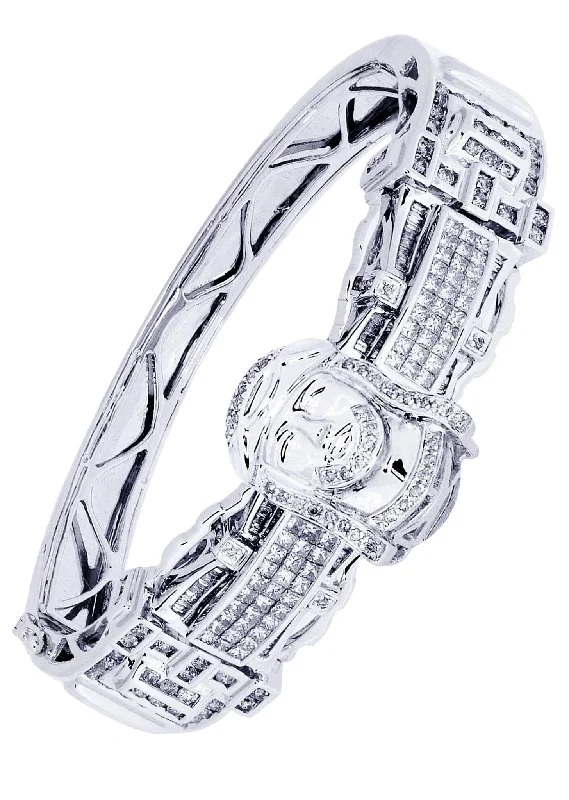 Don't Miss Out On Bestselling Jewelry At Special Prices Mens Diamond Bangle White Gold| 4.06 Carats| 52.03 Grams Don't Miss Out On Bestselling Jewelry At Special Prices Mens Diamond Bangle White Gold| 4.06 Carats| 52.03 Grams