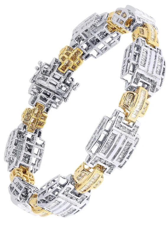 Mens Diamond Bracelet White Gold| 4.35 Carats| 43.05 Grams