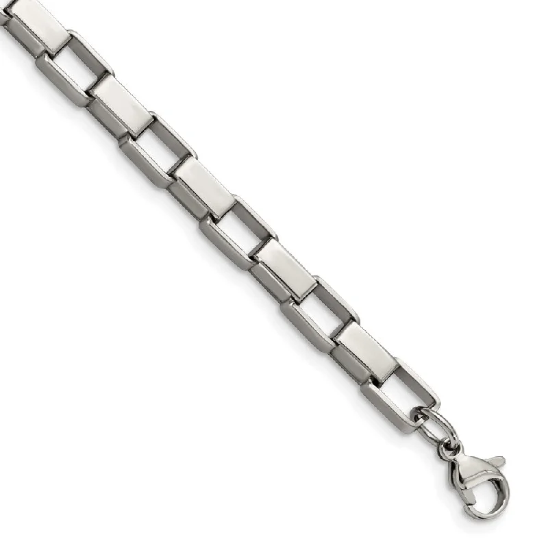 Bestselling Jewelry At Special Promotional Rates Men's 6mm Stainless Steel Open Box Chain Bracelet - 8 Inch Bestselling Jewelry At Special Promotional Rates Men's 6mm Stainless Steel Open Box Chain Bracelet - 8 Inch