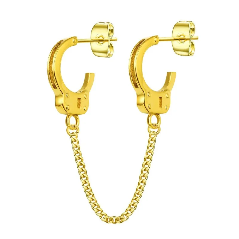 Mister Handcuff Stud Earrings