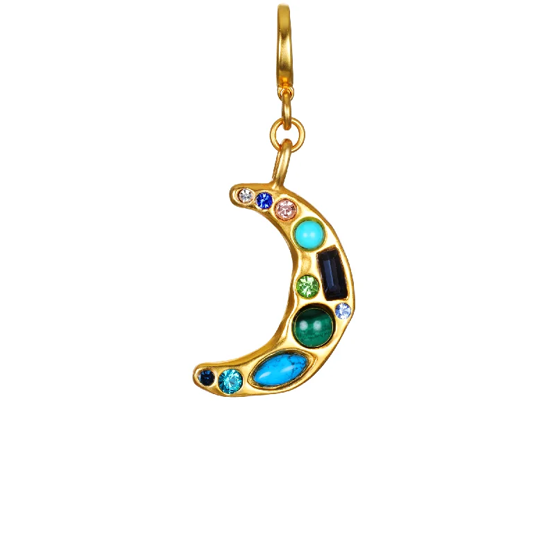 Sparkle On A Budget – Fine Jewelry For Less Mosaic Moon Clip-On Charm