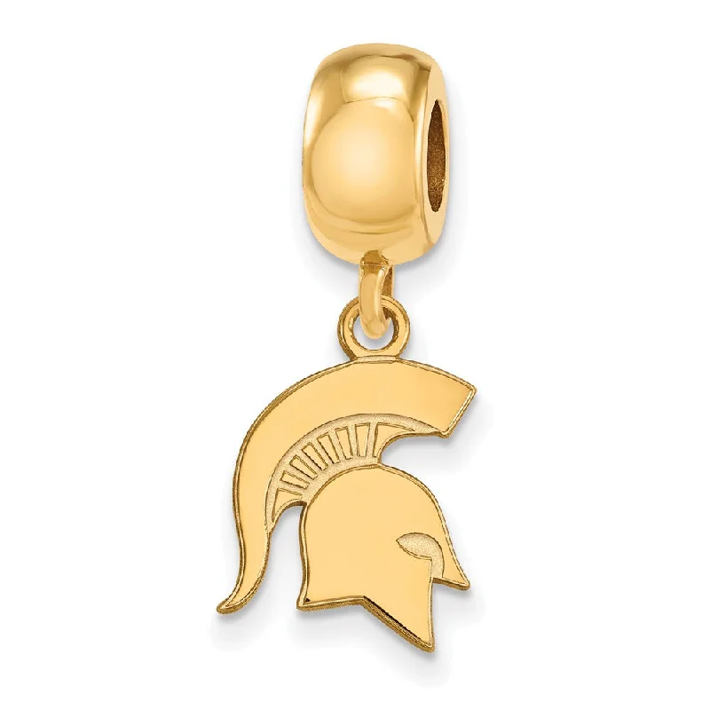 Flash Sale On Stunning Jewelry – Limited Stock Available 14k Gold Plated Silver Michigan State University Sm Dangle Bead Charm