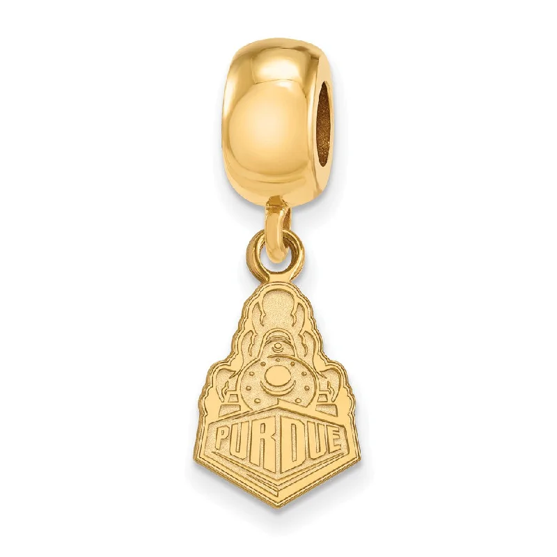 14k Gold Plated Silver Purdue Small Dangle Bead Charm