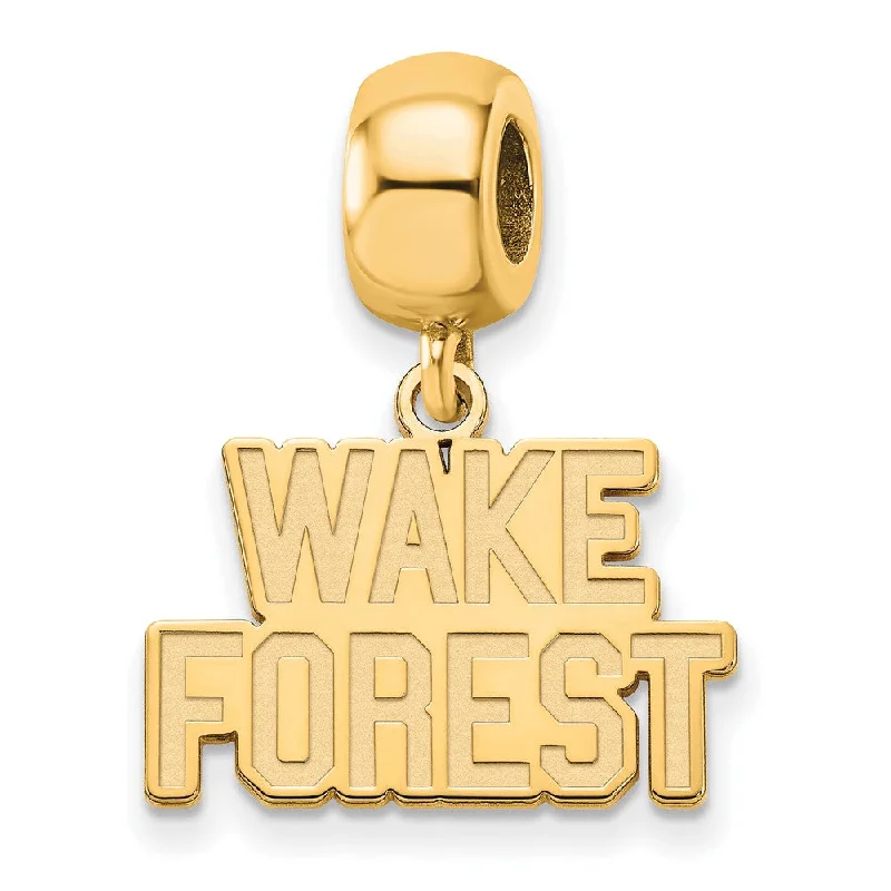 14k Gold Plated Silver Wake Forest University Sm Dangle Bead Charm