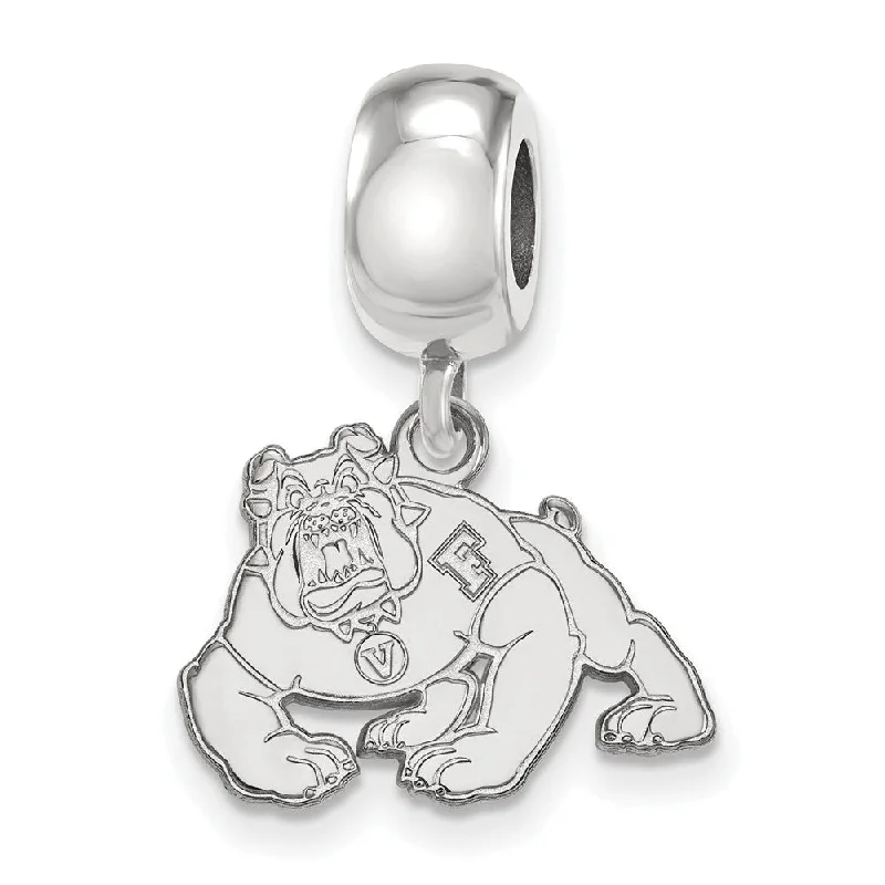 Sterling Silver California State U Fresno Small Dangle Bead Charm