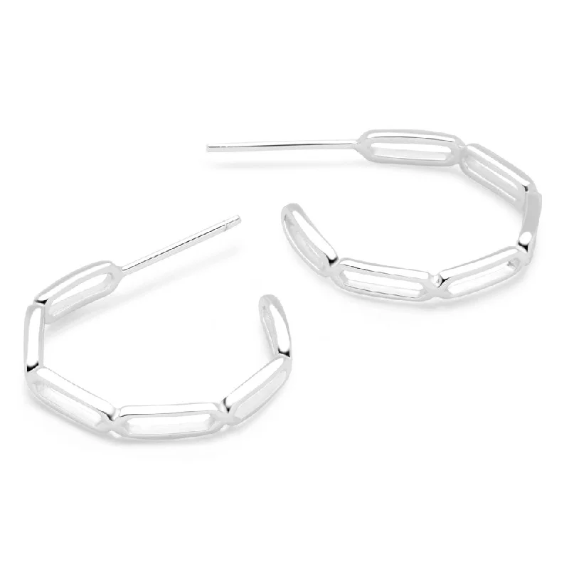 Paperclip Link Hoops