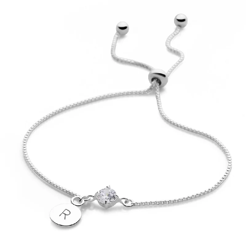 Unique Jewelry Designs Now At Discounted Rates Personalised Sparkling Letter Bracelet (Disk)