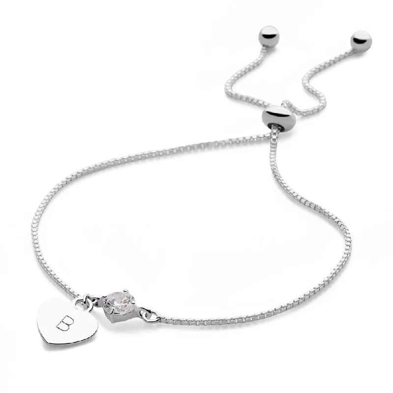 Luxury Jewelry Sale – Elegant Styles At Unbeatable Prices Personalised Sparkling Letter Bracelet (Heart)