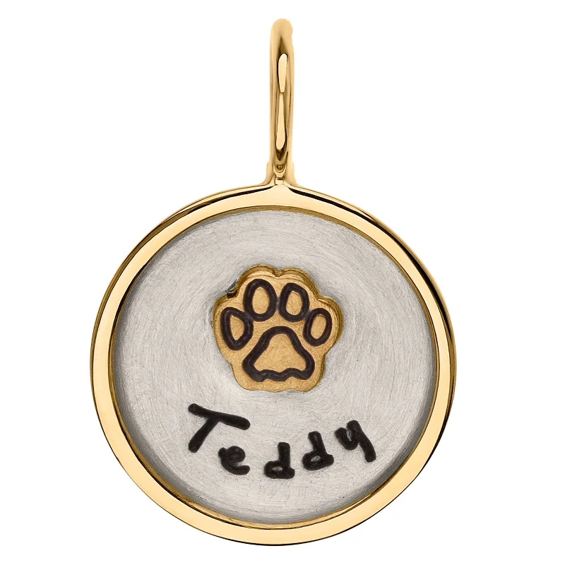 Pet Name Round Charm