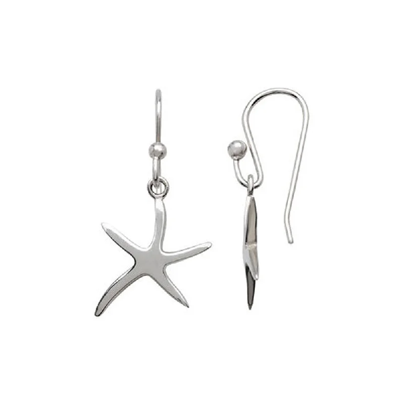 Elegant Jewelry Styles At Budget-Friendly Prices Polished Pencil Starfish Dangle Earrings in Sterling Silver Elegant Jewelry Styles At Budget-Friendly Prices Polished Pencil Starfish Dangle Earrings in Sterling Silver