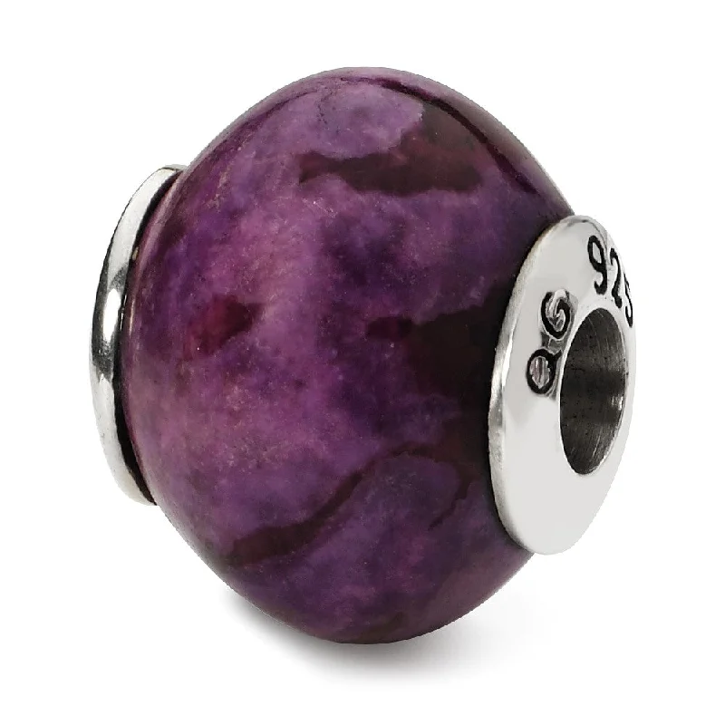 Must-Have Jewelry At Unbelievable Discounts Purple Magnesite Stone & Sterling Silver Bead Charm, 16mm Must-Have Jewelry At Unbelievable Discounts Purple Magnesite Stone & Sterling Silver Bead Charm, 16mm