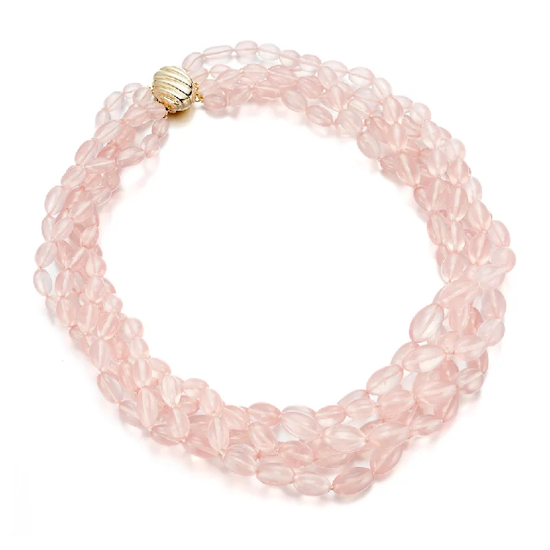 Once-A-Year Jewelry Sale – Grab Your Favorites Now Rose Quartz Five-Strand Twist Necklace Once-A-Year Jewelry Sale – Grab Your Favorites Now Rose Quartz Five-Strand Twist Necklace