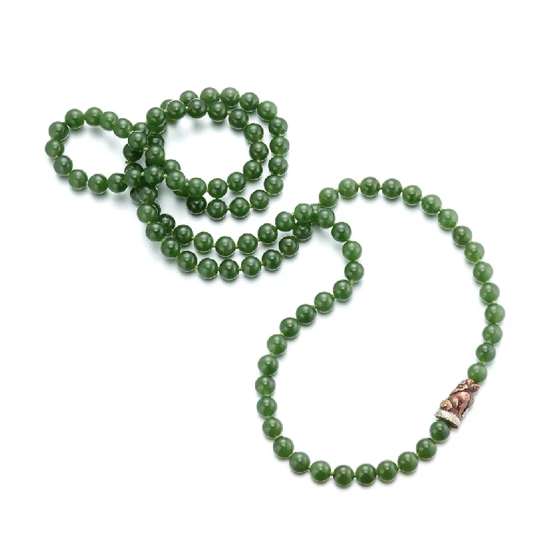 Affordable Glamour – Must-Have Jewelry At Special Rates 8mm Siberian Jade Rope Necklace with Shishima Temple Lion Ojime Affordable Glamour – Must-Have Jewelry At Special Rates 8mm Siberian Jade Rope Necklace with Shishima Temple Lion Ojime