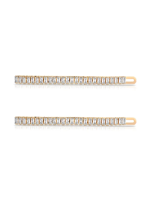 Must-Have Jewelry Pieces At Reduced Prices Sleek Lines Crystal Hair Pin Set