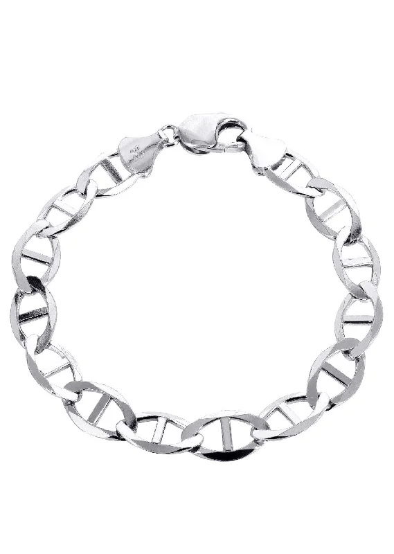 Final Call For Exquisite Jewelry At Reduced Rates Solid Mens Mariner Bracelet 10K White Gold Final Call For Exquisite Jewelry At Reduced Rates Solid Mens Mariner Bracelet 10K White Gold