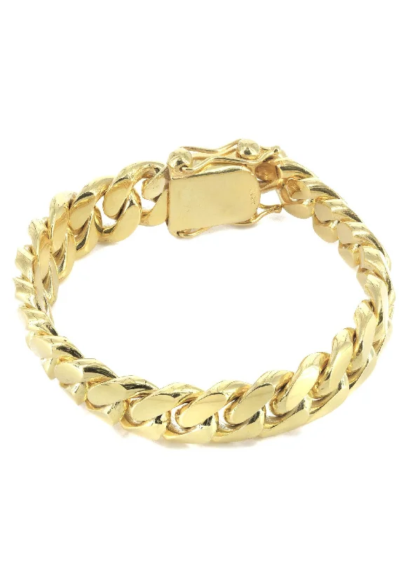 Limited-Time Jewelry Discounts – Shine Without The Splurge Solid Mens Miami Cuban Link Bracelet 10K Yellow Gold Limited-Time Jewelry Discounts – Shine Without The Splurge Solid Mens Miami Cuban Link Bracelet 10K Yellow Gold