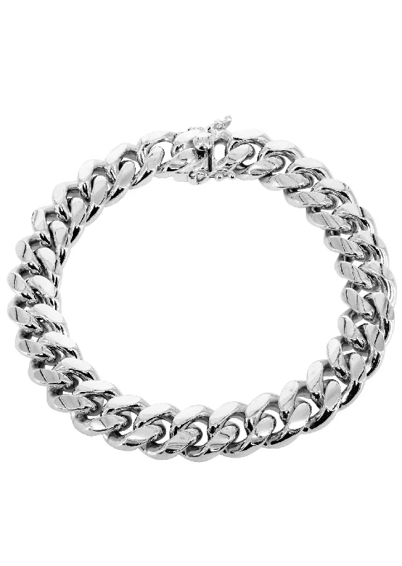 Flash Sale On Elegant Jewelry – Don't Miss Out Solid Mens Miami Cuban Link Bracelet 10K White Gold Flash Sale On Elegant Jewelry – Don't Miss Out Solid Mens Miami Cuban Link Bracelet 10K White Gold