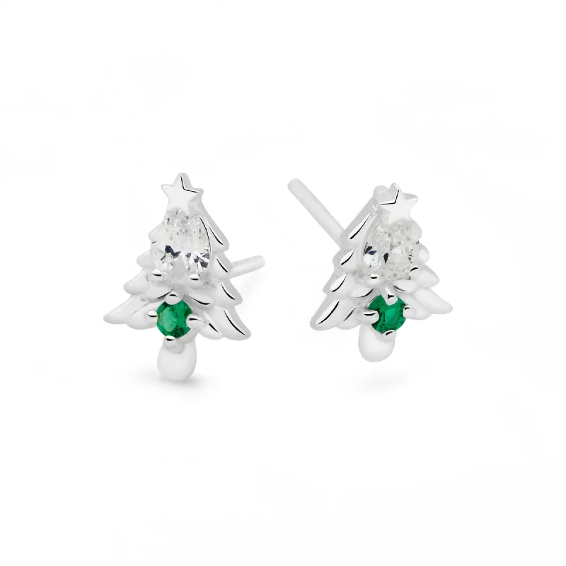 Sparkling Christmas Tree Studs