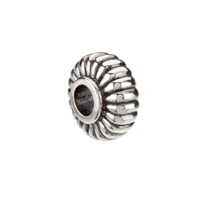 Sterling Silver 13mm Fluted Spacer Bead Charm