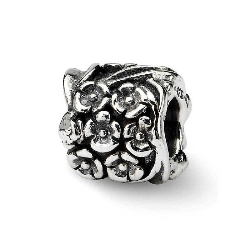 Limited-Time Jewelry Sale – Don't Miss Out On Dazzling Discounts Sterling Silver Blooming Flowers Bead Charm