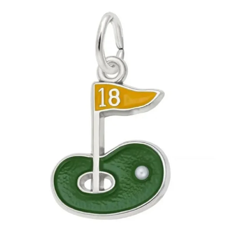 Get Your Favorite Jewelry At The Best Price Sterling Silver Golf Green Charm