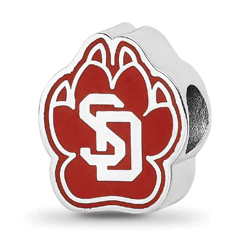 Stunning Jewelry Pieces At The Lowest Prices Ever Sterling Silver Rhodium Plated U. of South Dakota 1-Sided Enamel Bead Stunning Jewelry Pieces At The Lowest Prices Ever Sterling Silver Rhodium Plated U. of South Dakota 1-Sided Enamel Bead