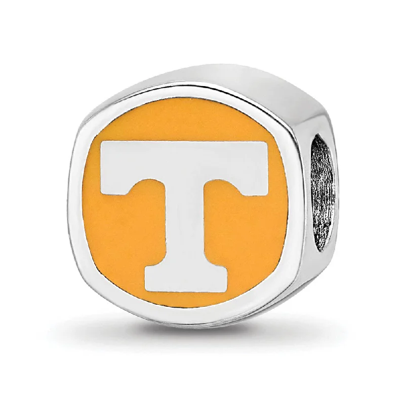 Stunning Jewelry At Even More Stunning Prices Sterling Silver Rhodium Plated U. of Tennessee Enamel Cushion Bead Stunning Jewelry At Even More Stunning Prices Sterling Silver Rhodium Plated U. of Tennessee Enamel Cushion Bead