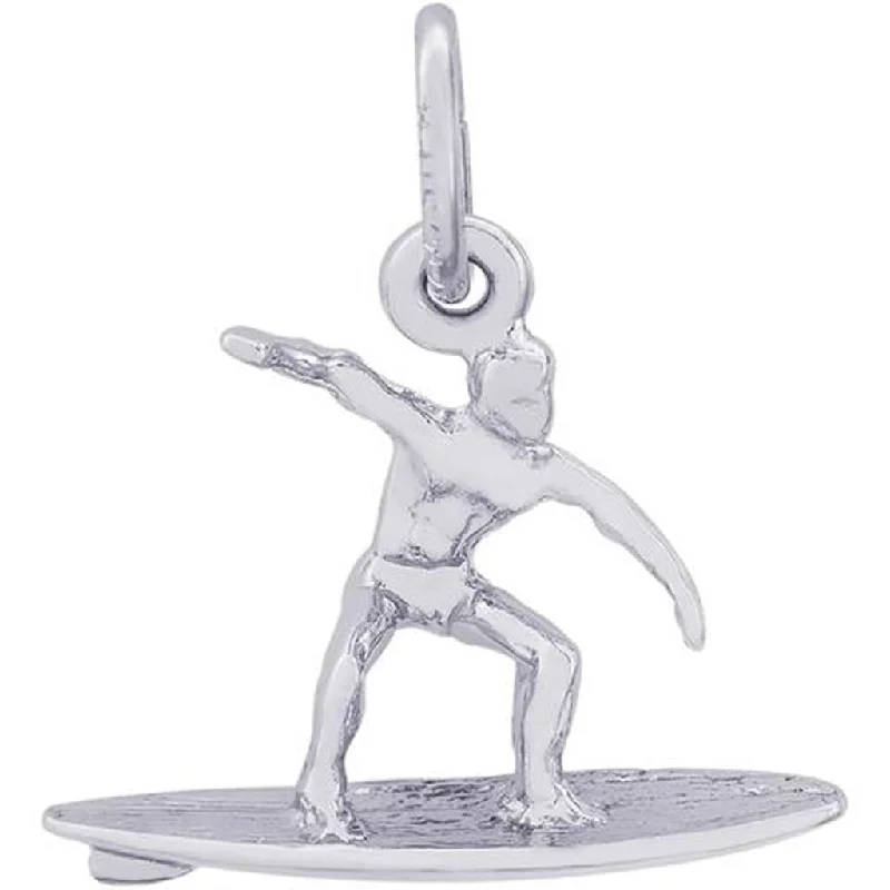 Elegant Designs, Unbeatable Discounts – Shop Jewelry Now Sterling Silver Surfer Charm