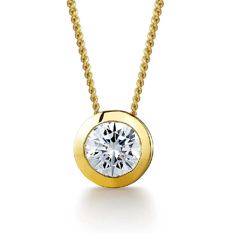 Surrounded Solitaire Pendant